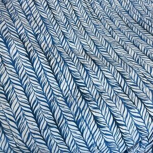 Pottery Barn Blue and White Braid Pattern Duvet Cover